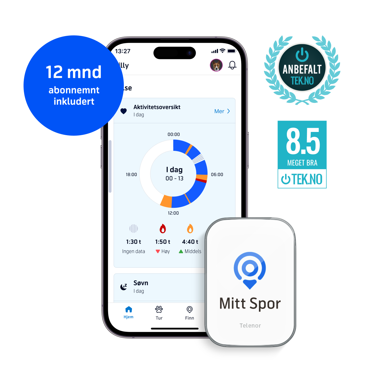 Mitt Spor – GPS-sporing for hund inkl. 12 mnd. abonnement